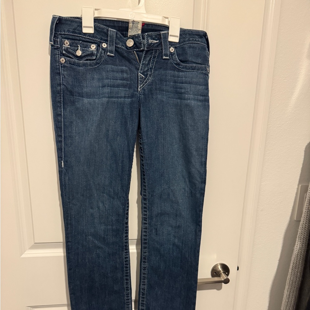 True Religion Blue Straight Leg Jeans